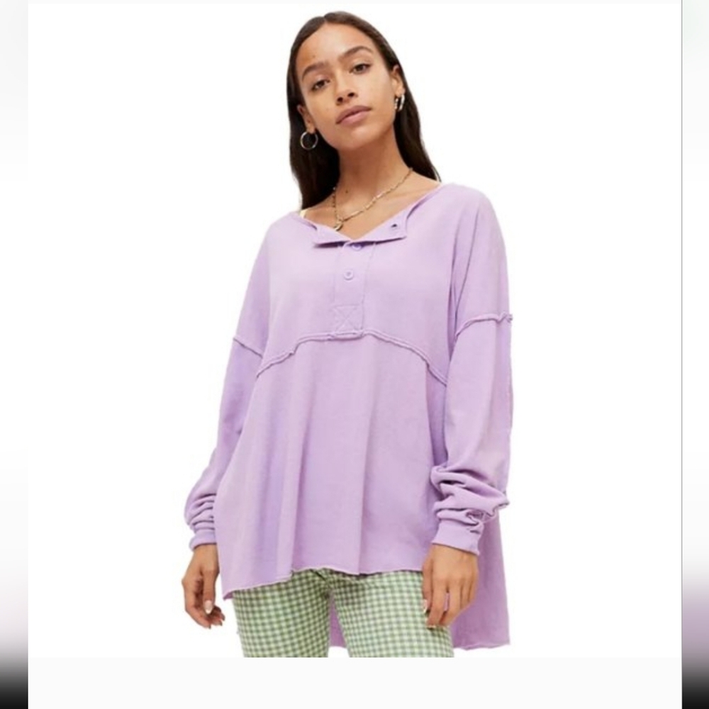 Urban Outfitters Freddie OVERSIZED Tunic Top S Raw Hems Bohemian Beachy